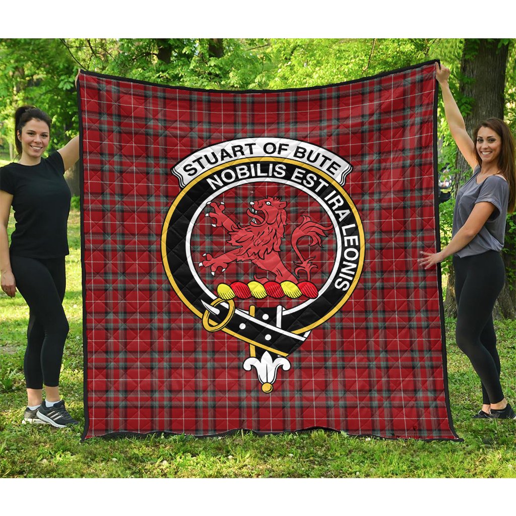 Stuart of Bute Tartan Crest Quilt