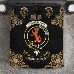 Sutherland I Crest Black Bedding Set