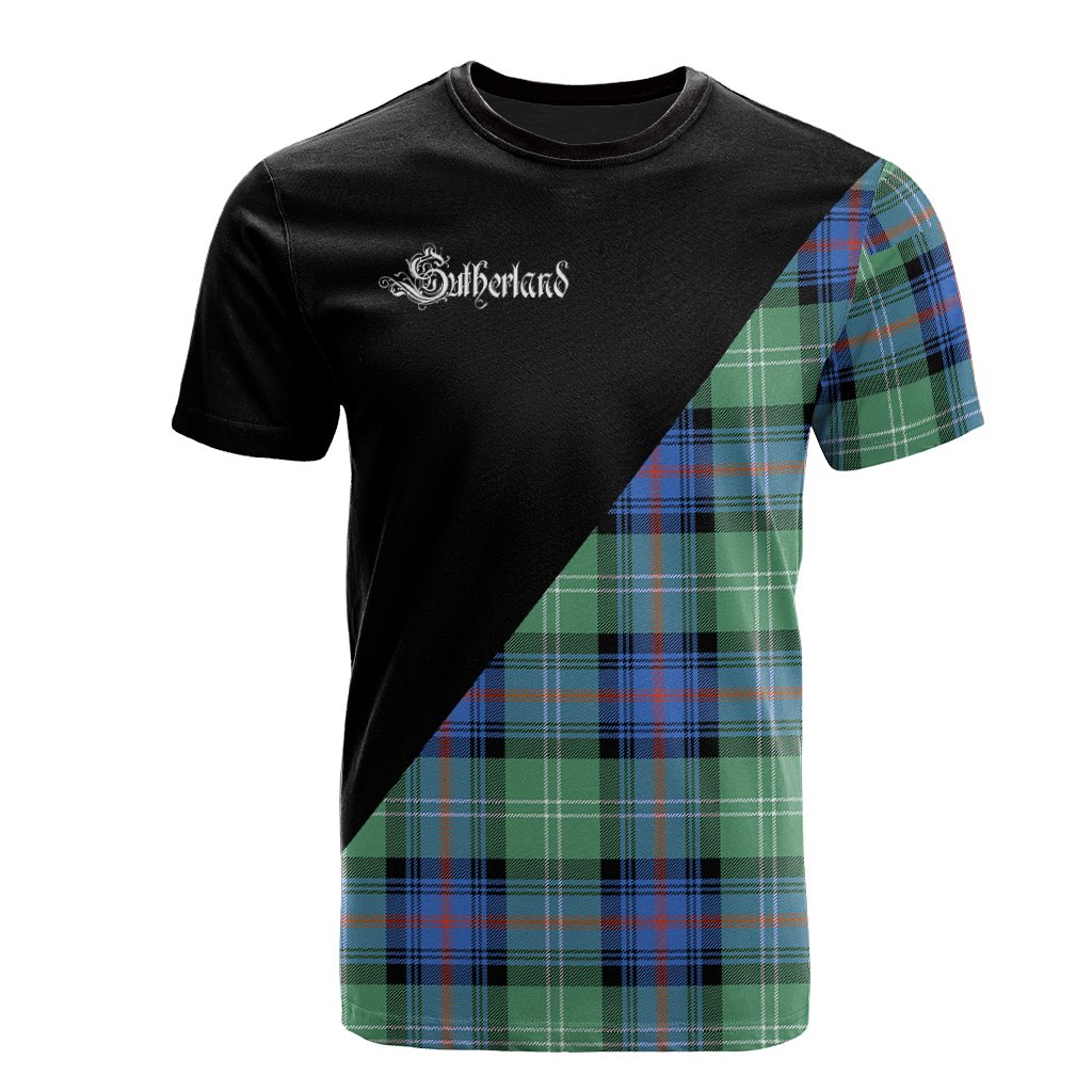 Sutherland Old Ancient Tartan - Military T-Shirt