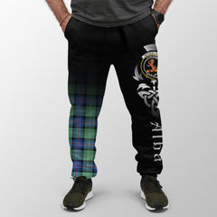 Sutherland Old Ancient Tartan Crest Jogger Sweatpants - Alba Celtic Style