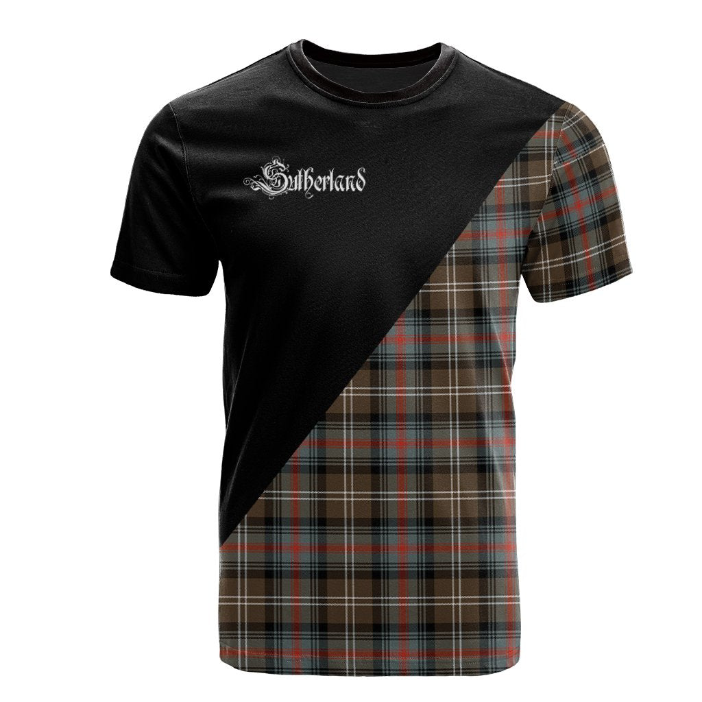 Sutherland Weathered Tartan - Military T-Shirt