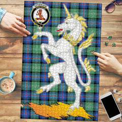 Sutherland Old Ancient Tartan Crest Unicorn Scotland Jigsaw Puzzles