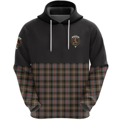 Sutherland Weathered Clan Half Of Tartan Hoodie