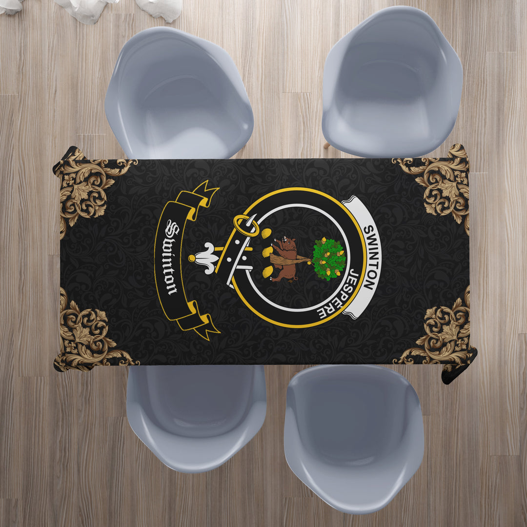 Swinton Crest Tablecloth - Black Style