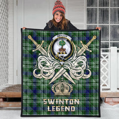Swinton Tartan Crest Legend Gold Royal Premium Quilt