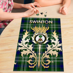 Swinton Tartan Crest Thistle Jigsaw Puzzles