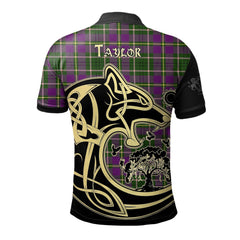 Taylor Tartan Polo Shirt Viking Wolf