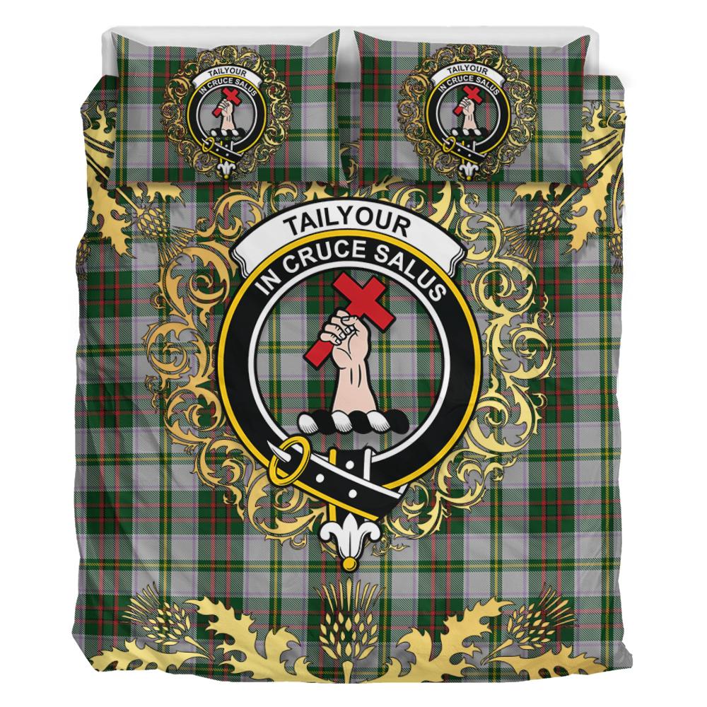 Taylor Dress Tartan Crest Bedding Set - Golden Thistle Style