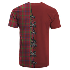 Telfer Tartan T-shirt - Lion Rampant And Celtic Thistle Style