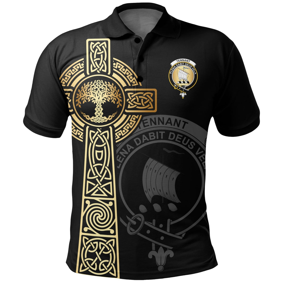 Tennant Clan Unisex Polo Shirt - Celtic Tree Of Life