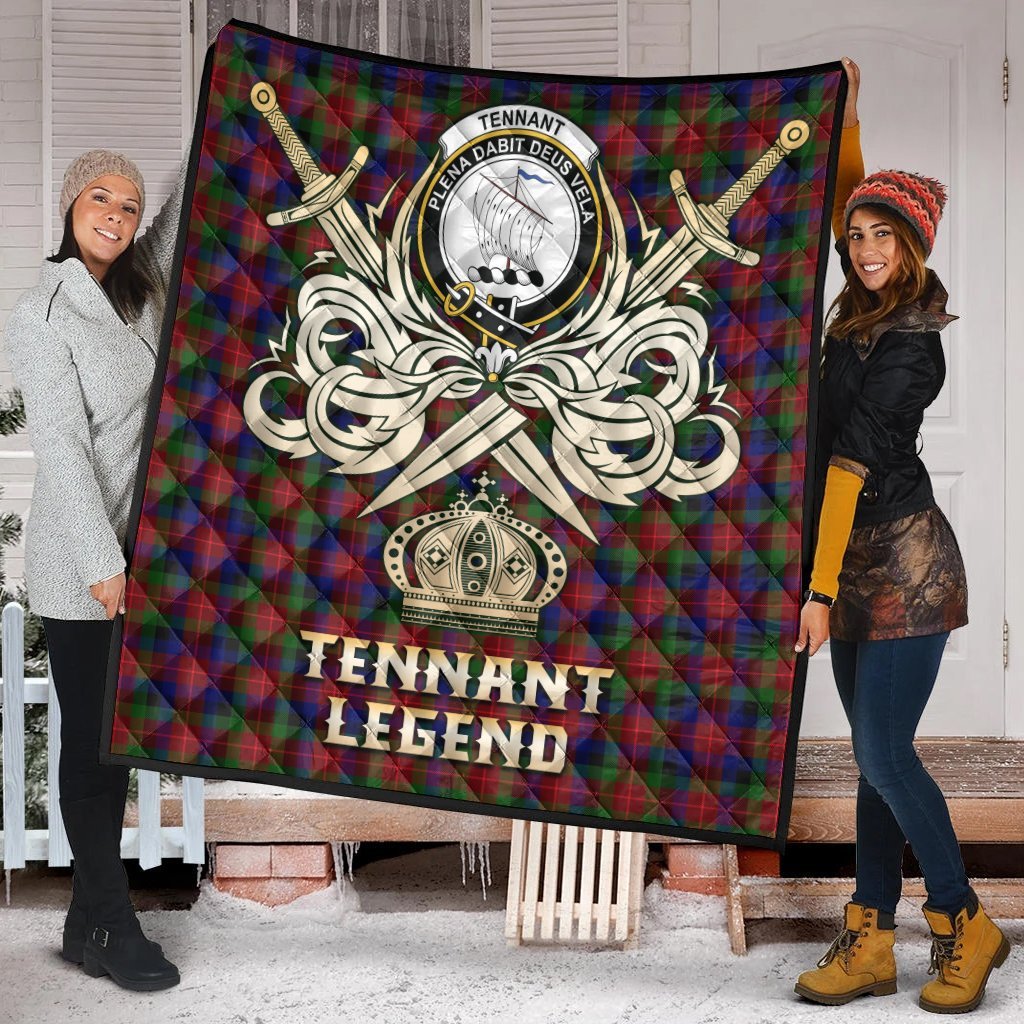 Tennant Tartan Crest Legend Gold Royal Premium Quilt