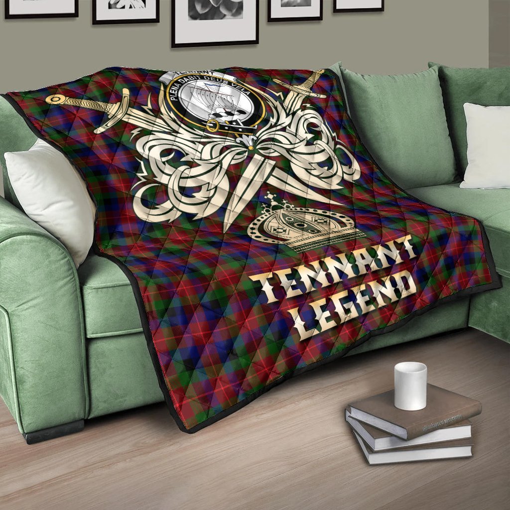 Tennant Tartan Crest Legend Gold Royal Premium Quilt