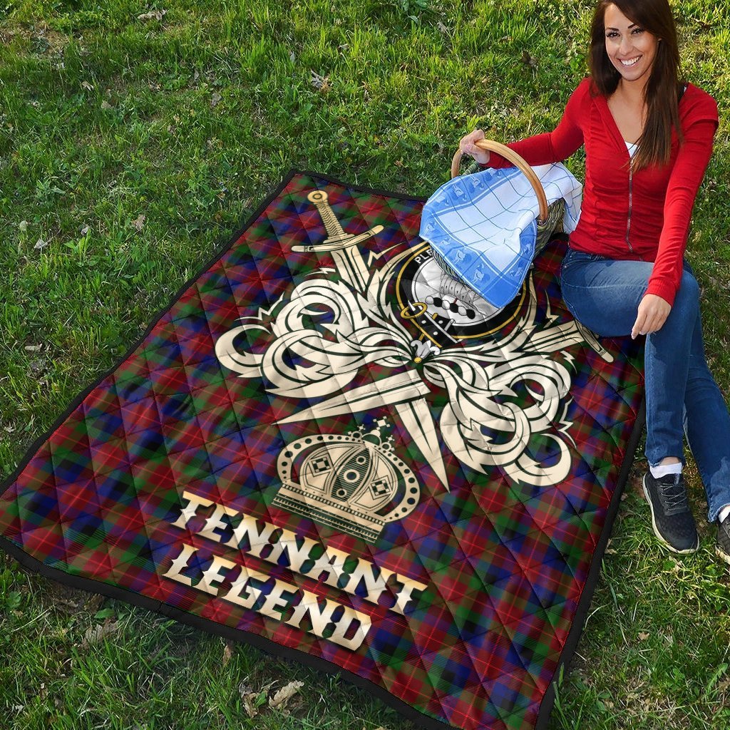 Tennant Tartan Crest Legend Gold Royal Premium Quilt