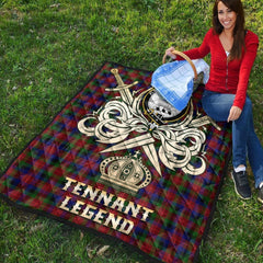 Tennant Tartan Crest Legend Gold Royal Premium Quilt
