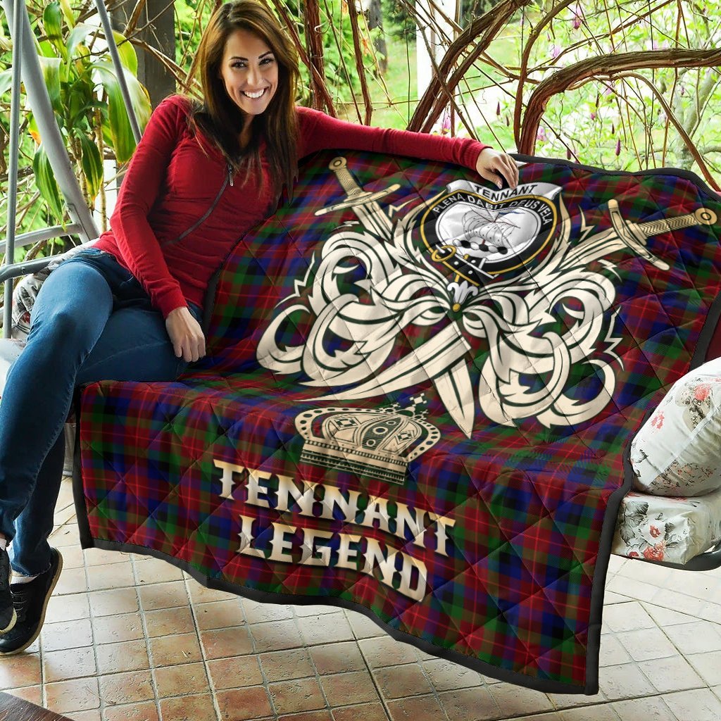 Tennant Tartan Crest Legend Gold Royal Premium Quilt