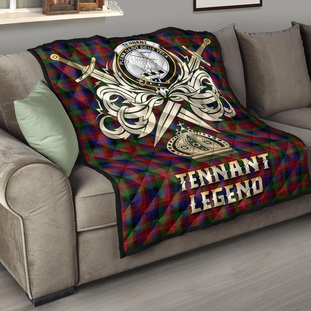 Tennant Tartan Crest Legend Gold Royal Premium Quilt