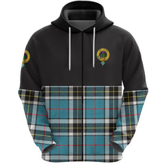 Thomson Clan Half Of Tartan Zipper Hoodie