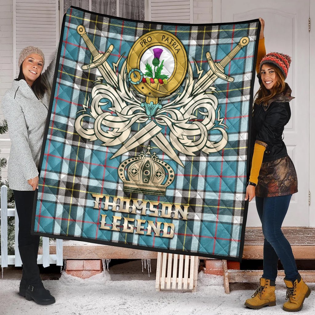 Thomson Tartan Crest Legend Gold Royal Premium Quilt