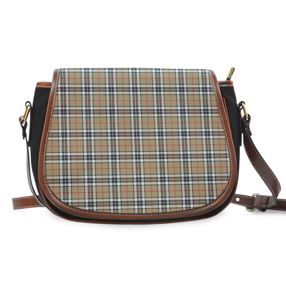 Thomson Camel Tartan Saddle Handbags