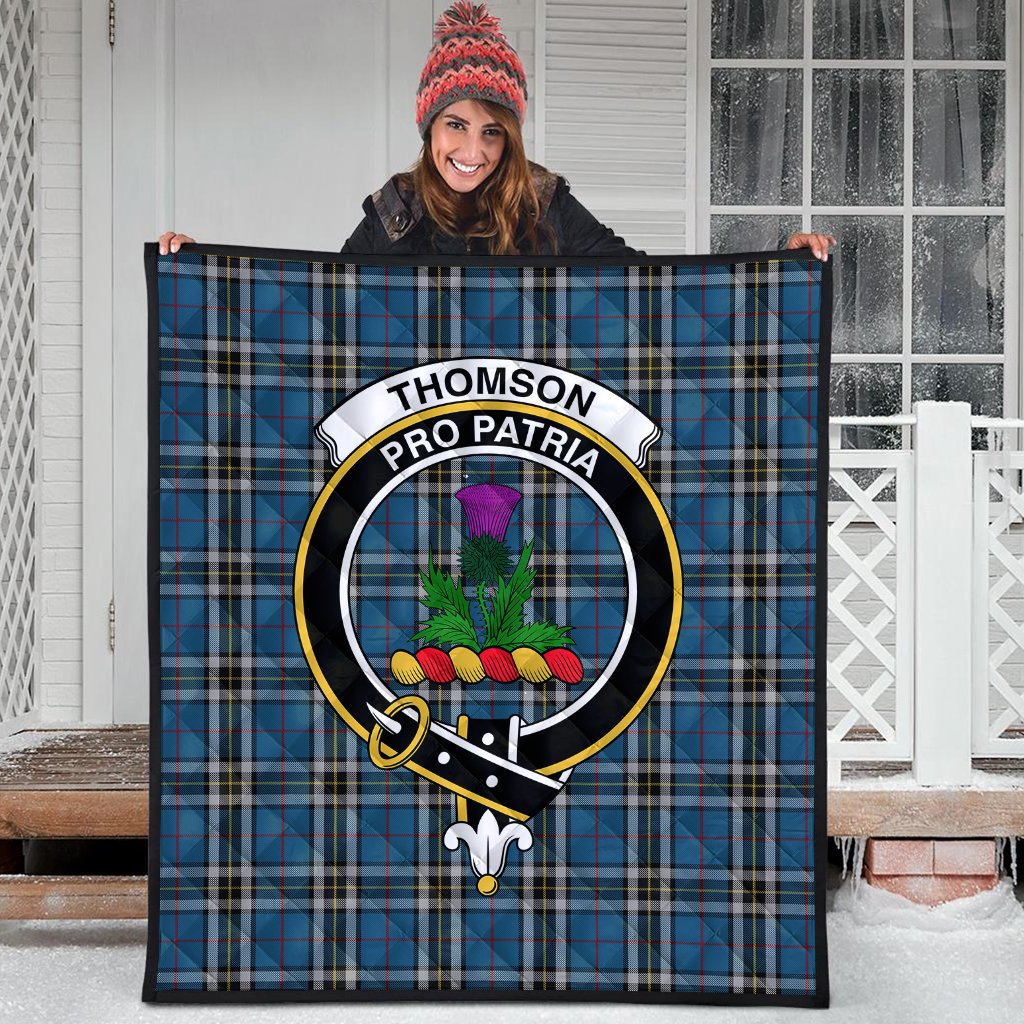 Thomson Dress Blue Tartan Crest Quilt