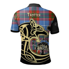 Trotter Tartan Polo Shirt Viking Wolf