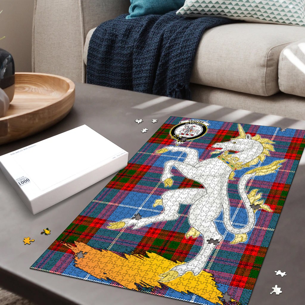 Trotter Tartan Crest Unicorn Scotland Jigsaw Puzzles