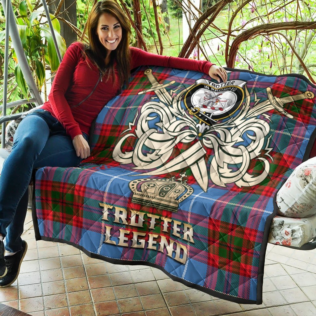 Trotter Tartan Crest Legend Gold Royal Premium Quilt