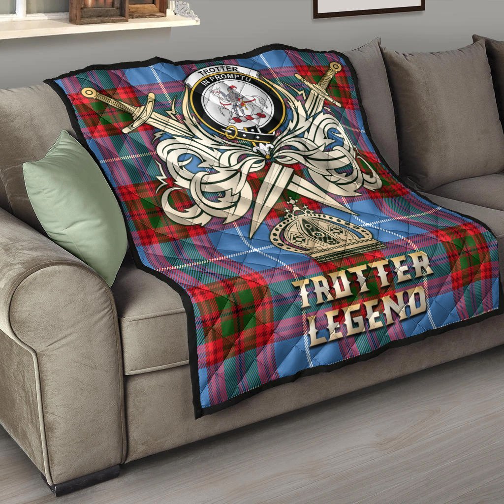 Trotter Tartan Crest Legend Gold Royal Premium Quilt