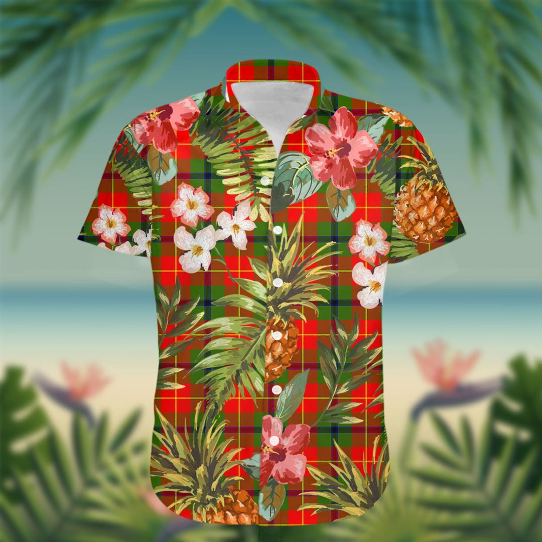 Turnbull Tartan Hawaiian Shirt Hibiscus, Coconut, Parrot, Pineapple - Tropical Garden Shirt