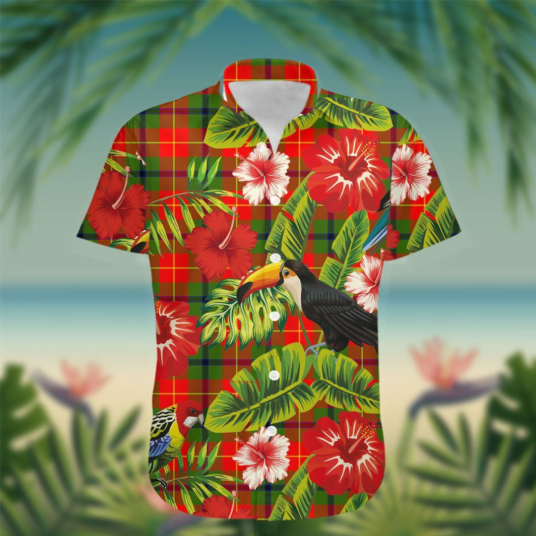 Turnbull Tartan Hawaiian Shirt Hibiscus, Coconut, Parrot, Pineapple - Tropical Garden Shirt