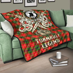 Turnbull Dress Tartan Crest Legend Gold Royal Premium Quilt