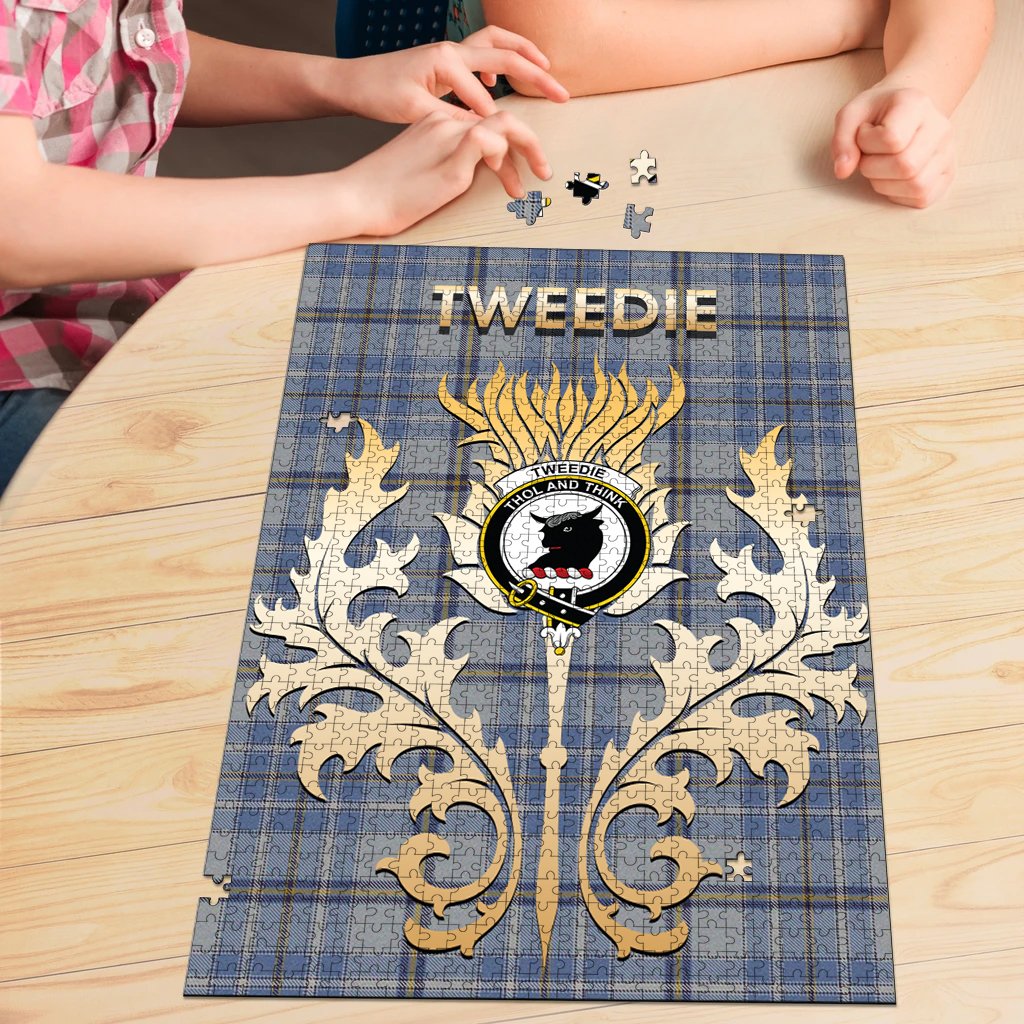 Tweedie Tartan Crest Thistle Jigsaw Puzzles