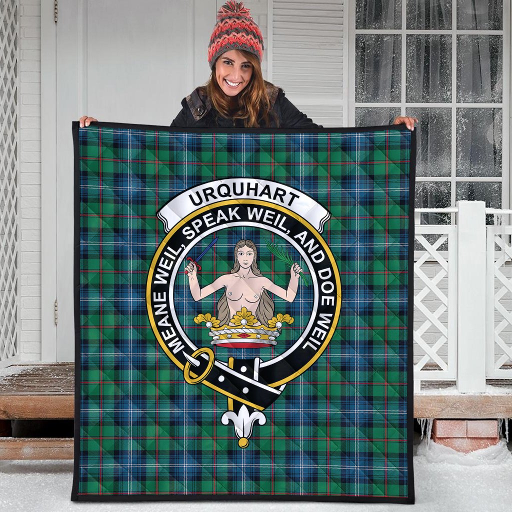 Urquhart Ancient Tartan Crest Quilt