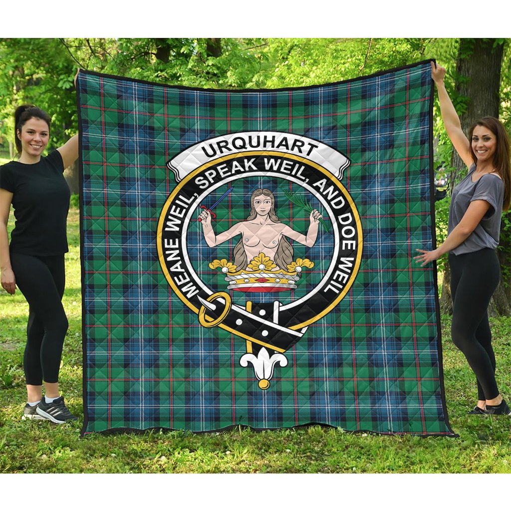 Urquhart Ancient Tartan Crest Quilt