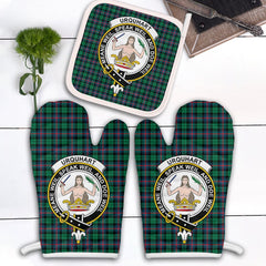 Urquhart Broad Red Ancient Tartan Crest Oven Mitt And Pot Holder (2 Oven Mitts + 1 Pot Holder)