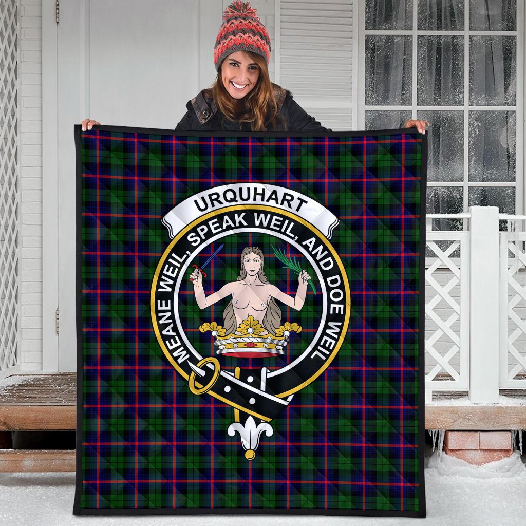 Urquhart Modern Tartan Crest Quilt