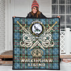 Walkinshaw Tartan Crest Legend Gold Royal Premium Quilt