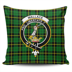 Scottish Wallace Hunting - Green Tartan Crest Pillow Cover - Tartan Cushion Cover