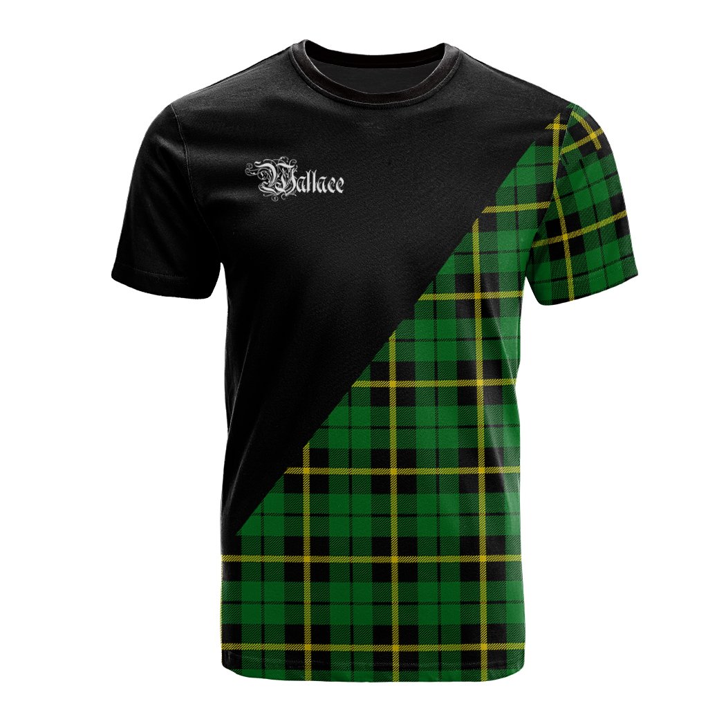 Wallace Hunting Green Tartan - Military T-Shirt