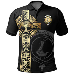 Wallace Clan Unisex Polo Shirt - Celtic Tree Of Life