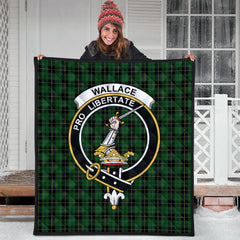 Wallace Hunting Tartan Crest Quilt