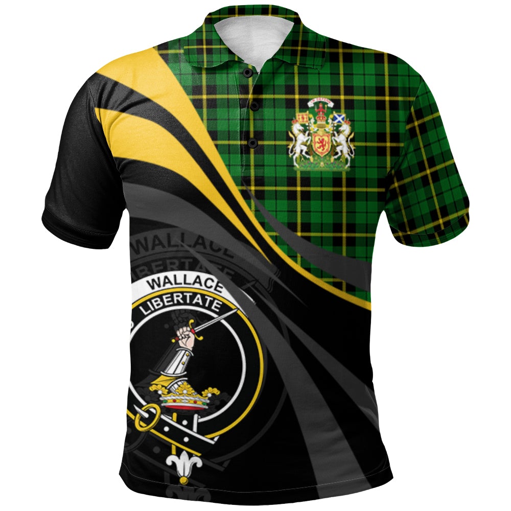 Wallace Hunting Green Tartan Polo Shirt - Royal Coat Of Arms Style