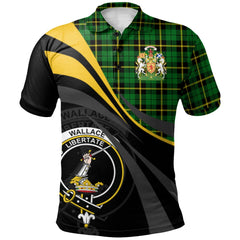 Wallace Hunting Green Tartan Polo Shirt - Royal Coat Of Arms Style
