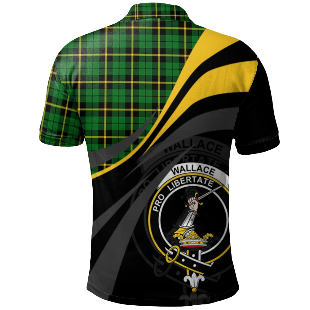 Wallace Hunting Green Tartan Polo Shirt - Royal Coat Of Arms Style