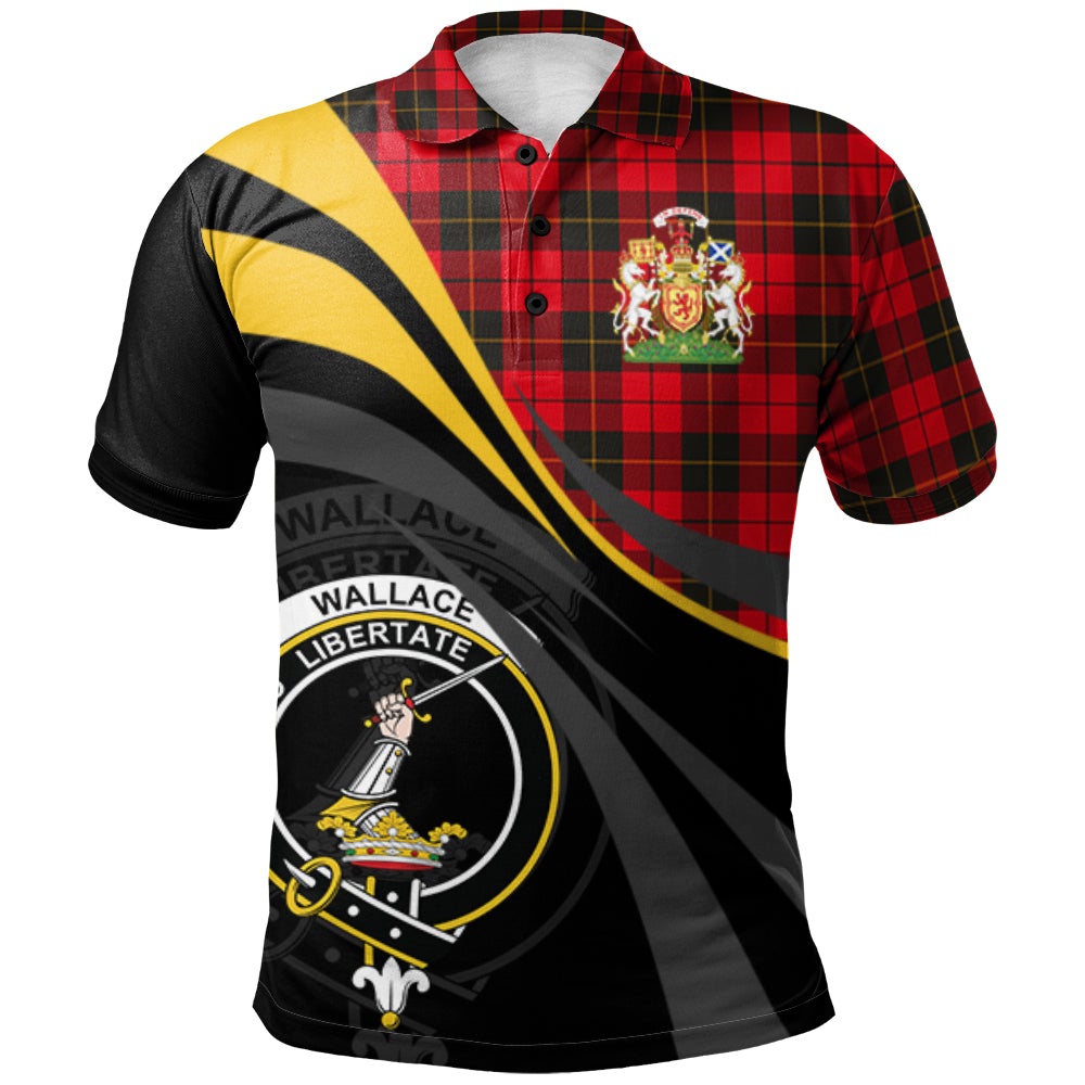 Wallace Weathered Tartan Polo Shirt - Royal Coat Of Arms Style