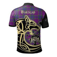 Wardlaw Modern Tartan Polo Shirt Viking Wolf