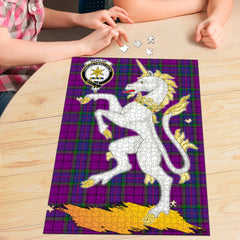 Wardlaw Modern Tartan Crest Unicorn Scotland Jigsaw Puzzles
