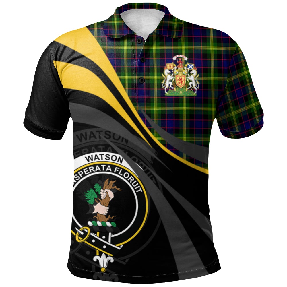 Watson Modern Tartan Polo Shirt - Royal Coat Of Arms Style