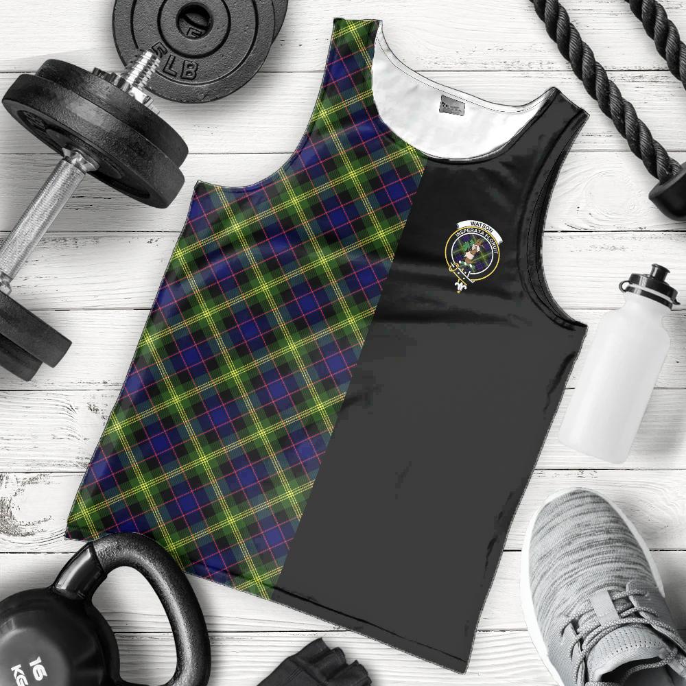 Watson Modern Tartan Crest Men's Tank Top - Cross Style