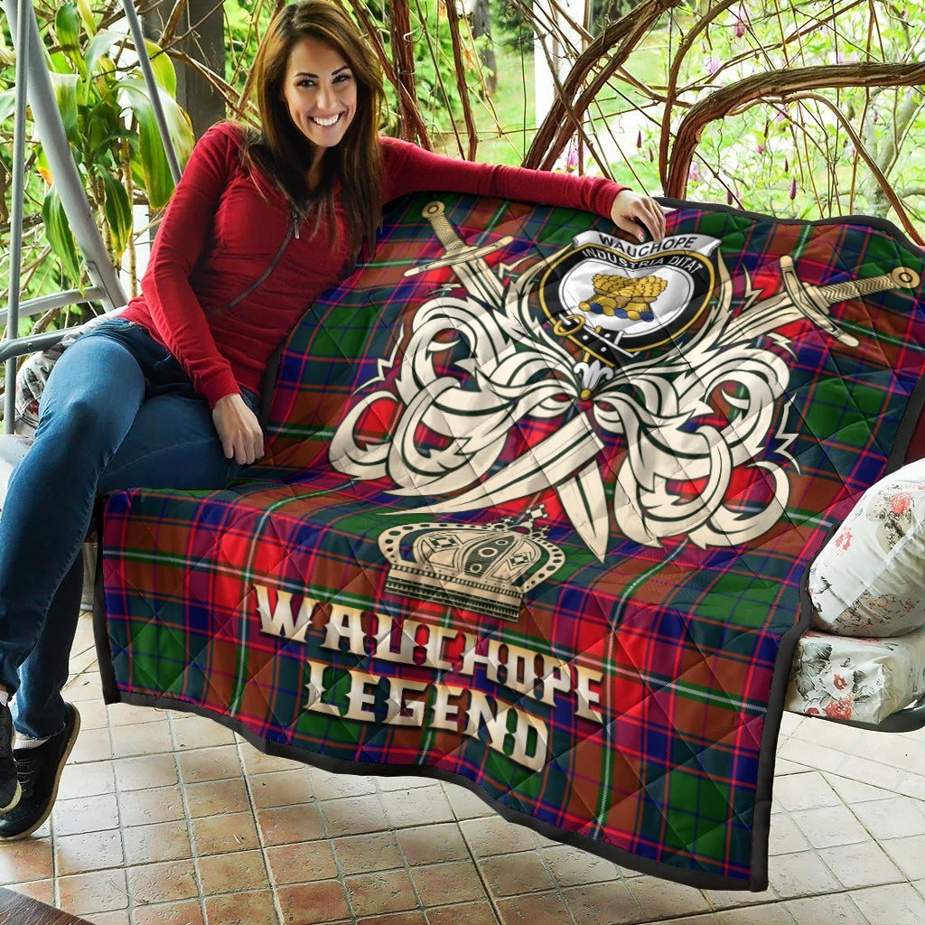 Wauchope Tartan Crest Legend Gold Royal Premium Quilt